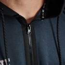 LEONE HOODED SWEATSHIRT MELANGE - blue